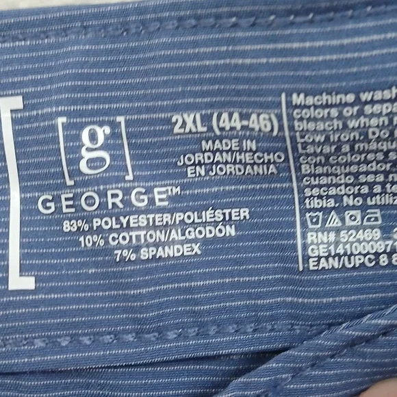 NWT GEORGE Hybrid Swim Shorts MENS UPF 50 Blue Size 2XL - Picture 4 of 7